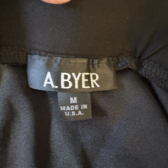 A.Byer Women Dress Black Satin Minimalist Retro Y2K LBD Bubble Hem - Picture 8 of 10